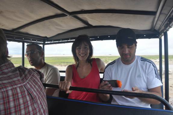 Na Toyota que nos levou para a Trilha da Lagoa Verde, perto de Atins, nos Lençóis Maranhenses - MA